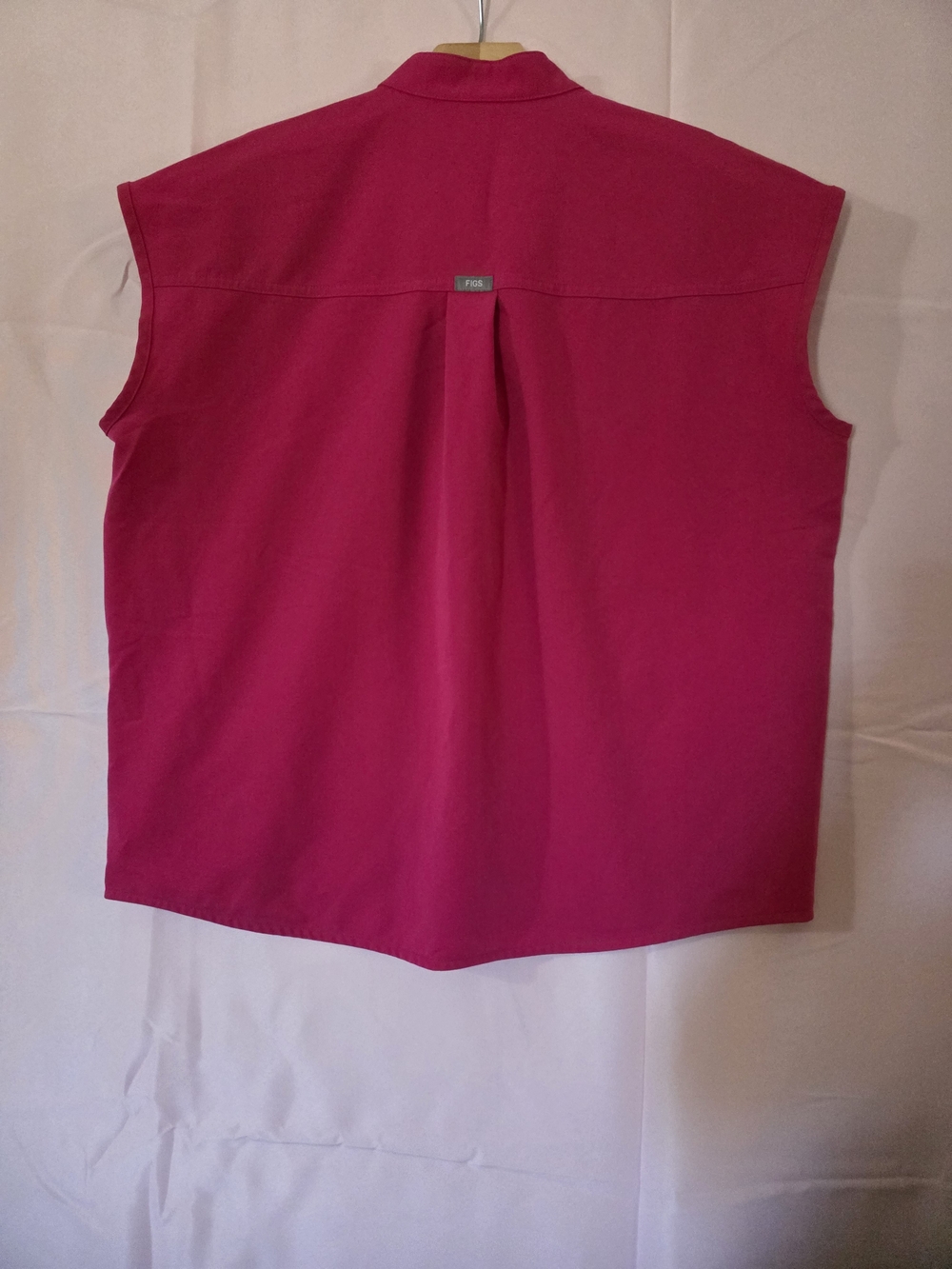 FIGS Sleeveless Scrub Top in Hot Pink - Picture 4 of 4